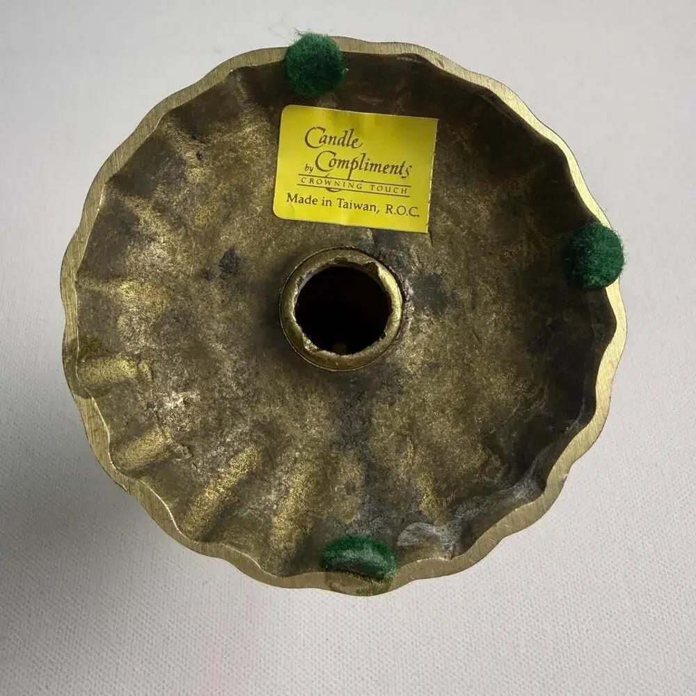 Candle Compliments by Crowing Touch vintage brass